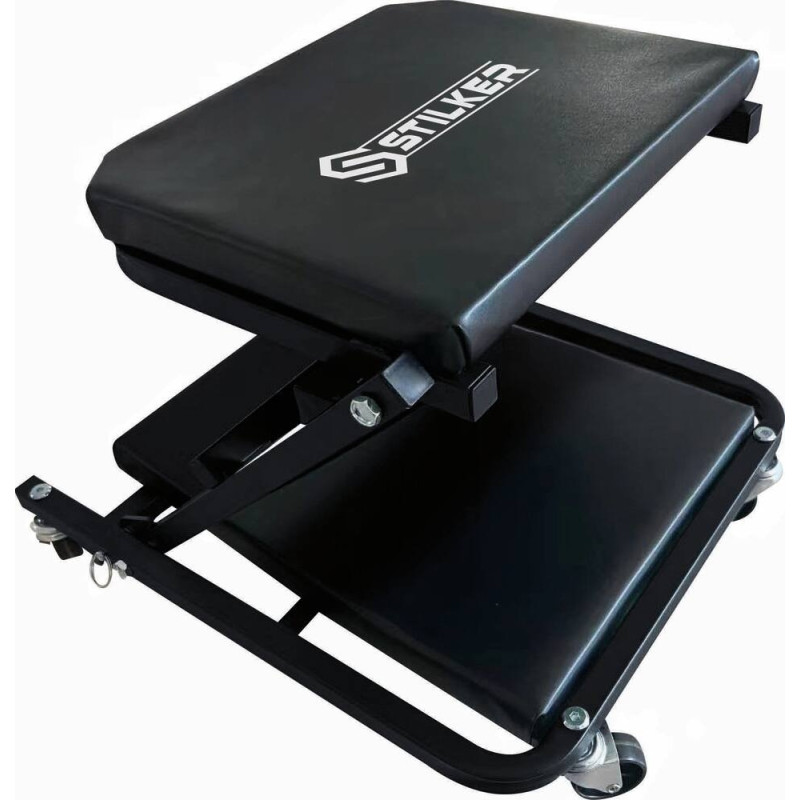 Chariot de visite 6 roues avec appui tête repliable en tabouret 150kg - 52652 - STILKER