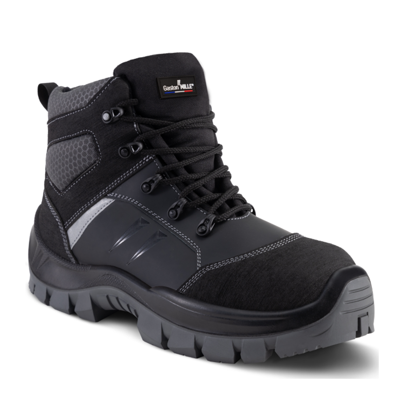 Chaussures de sécurité haute HOT PEPPER S3L AN HI CI FO LG SR cuir gris - PHN03 - GASTON MILLE