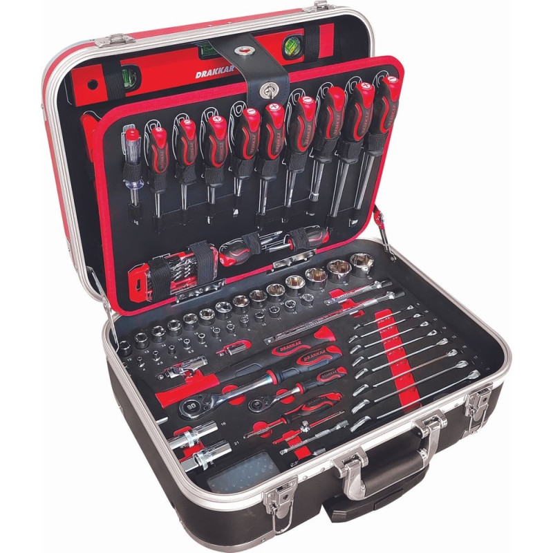 Mallette de dépannage sur roues 148 outils 1/4" - 1/2" - 15157 - DRAKKAR