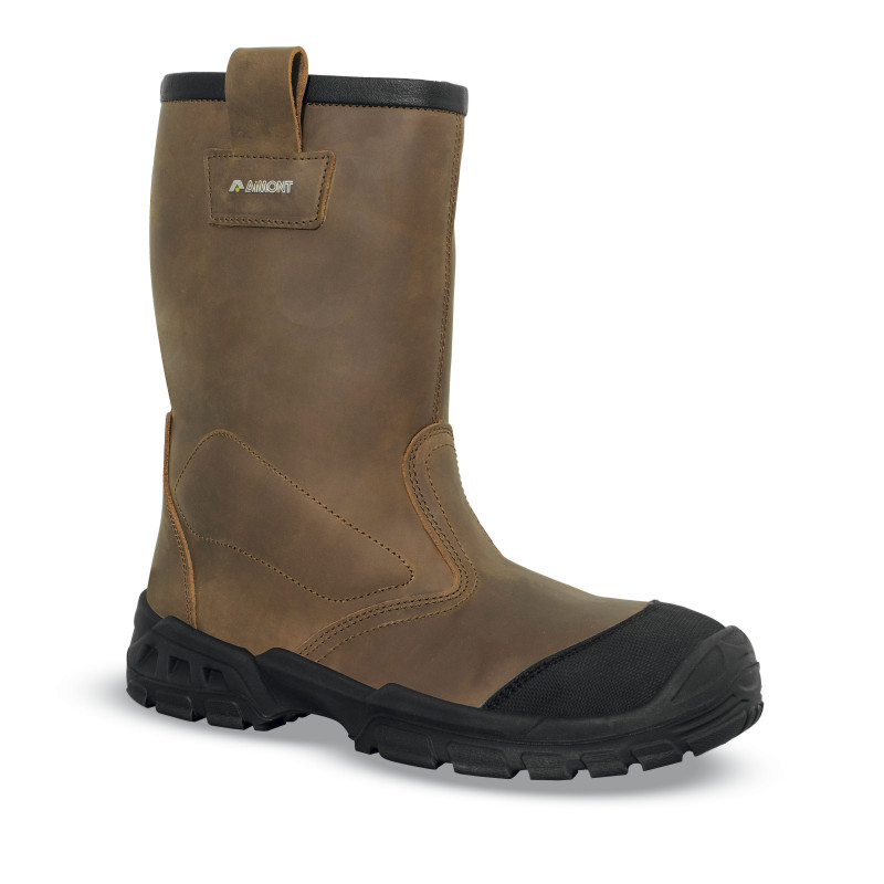 BOTTES DE SECURITE NON FOURREES  ODER CUIR MARRON 007SP05 AIMONT