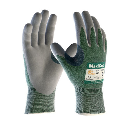 Gant anti-coupure MaxiCut gris/vert - 34-450